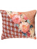 Coussin terracotta imprimé 50x40