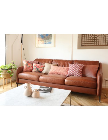 Coussin rectangulaire terracotta 60x30