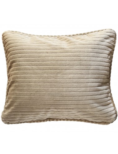 Coussin beige en velours côtelé 50x40