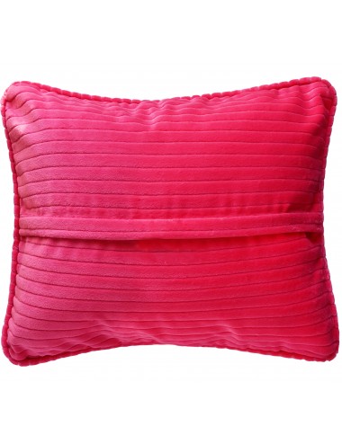 Coussin rose fluo en velours 50x40