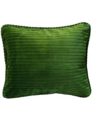 Coussin en velours côtelé vert 50x40