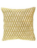 Coussin jaune moutarde 40x40