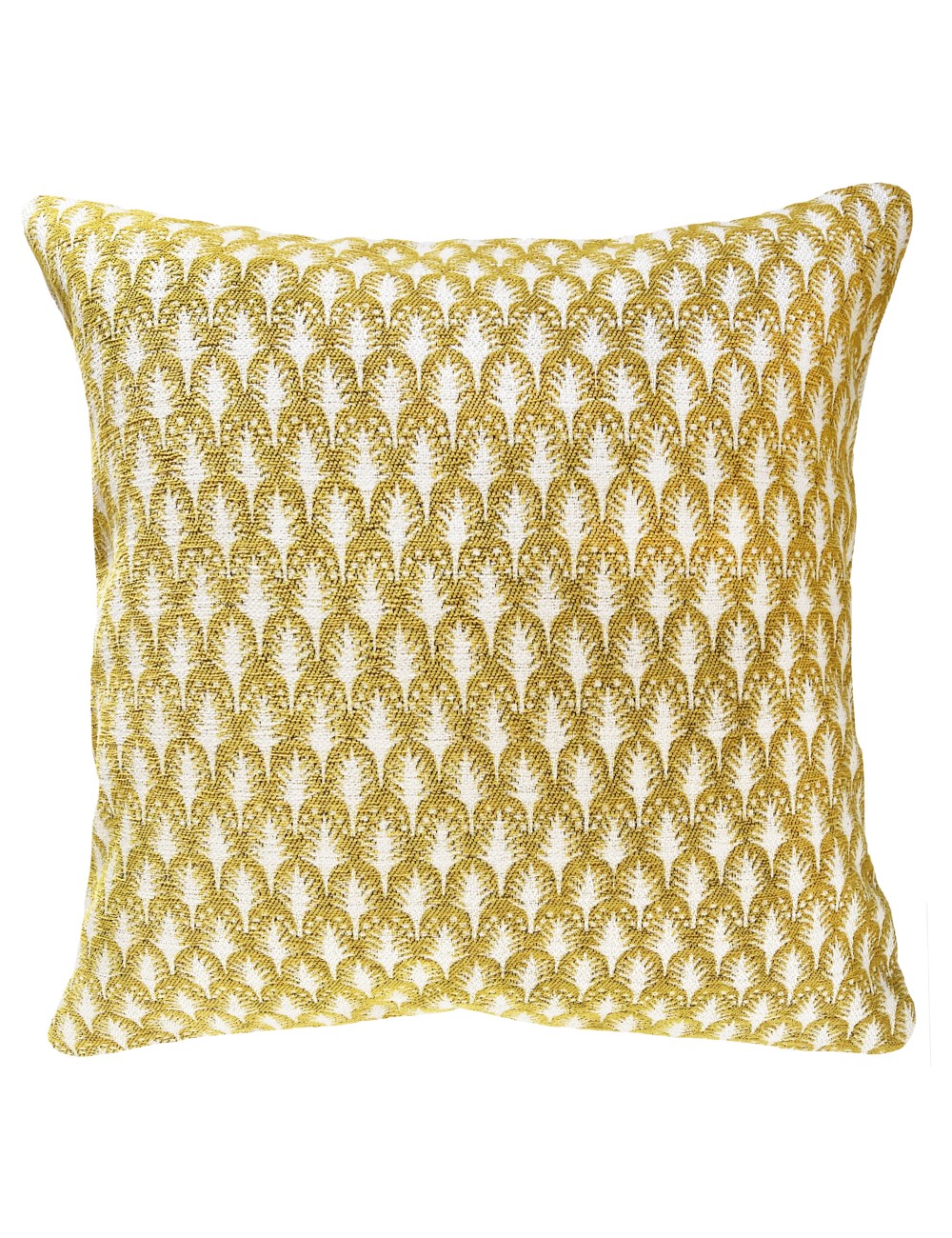 Coussin jaune moutarde 40x40