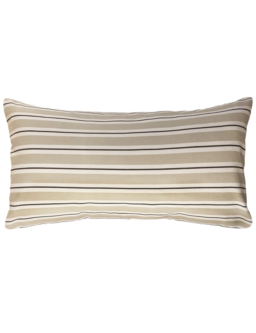 Coussin long rectangulaire beige et noir 60x30