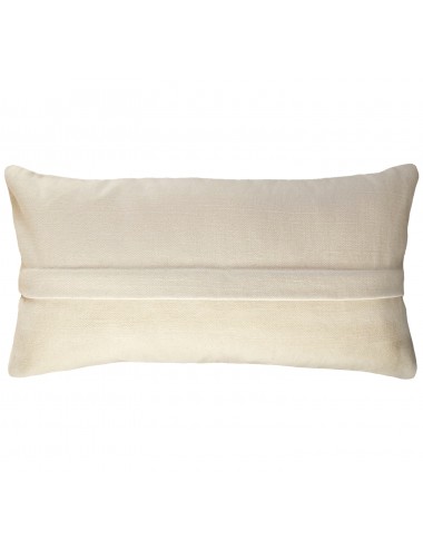 Coussin long rectangulaire beige et noir 60x30